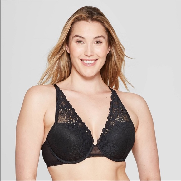 Auden Other - Auden Target The Sublime Black Lace Plunge Push-Up Bra 36C NWOT New
